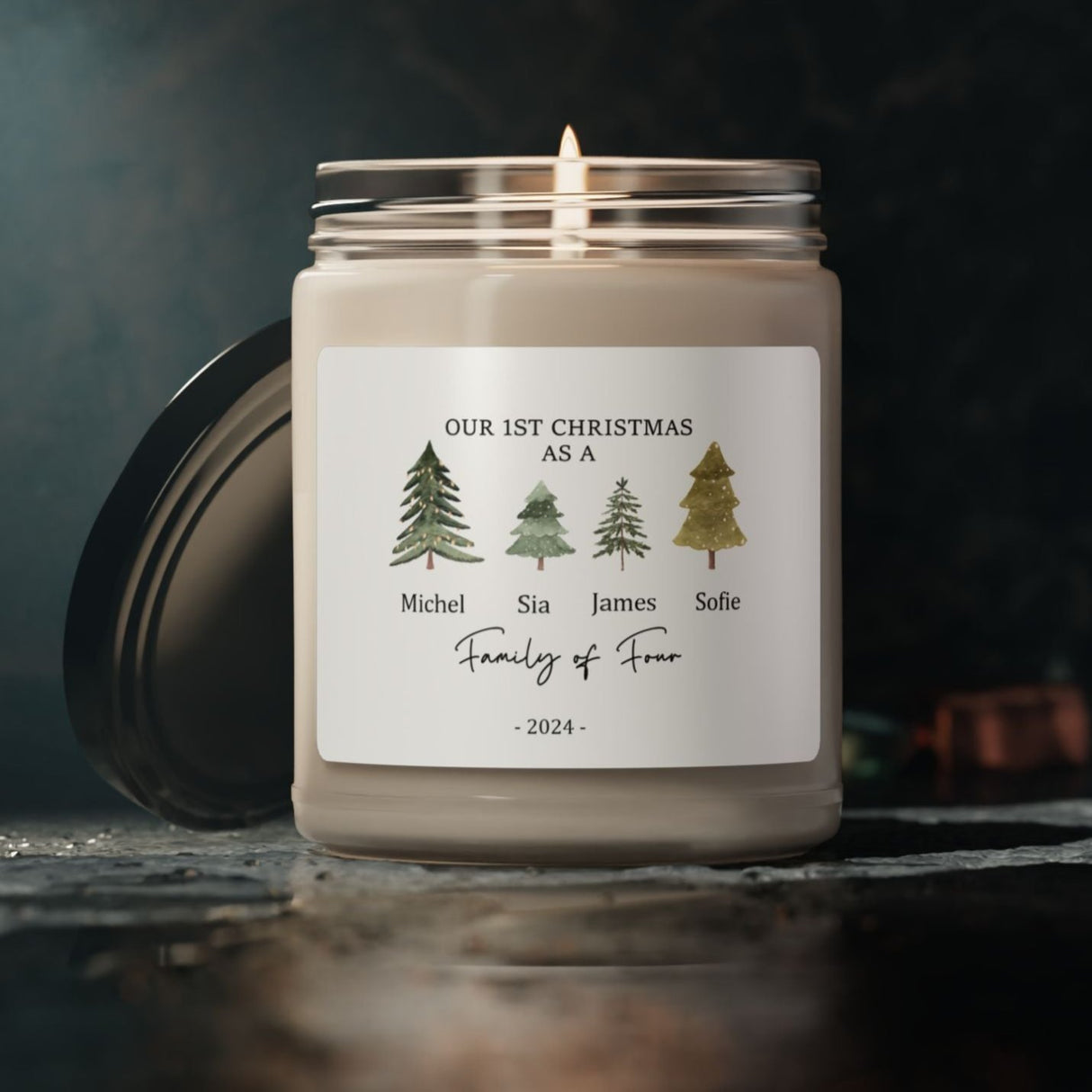 'Our 1st Christmas as a Family' Soy Candle