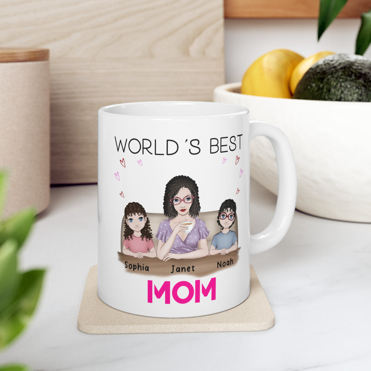 'Worlds Best Mom’ Personalized Mug