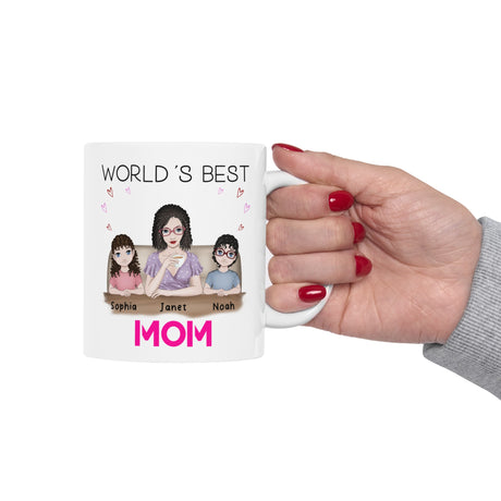 'Worlds Best Mom’ Personalized Mug