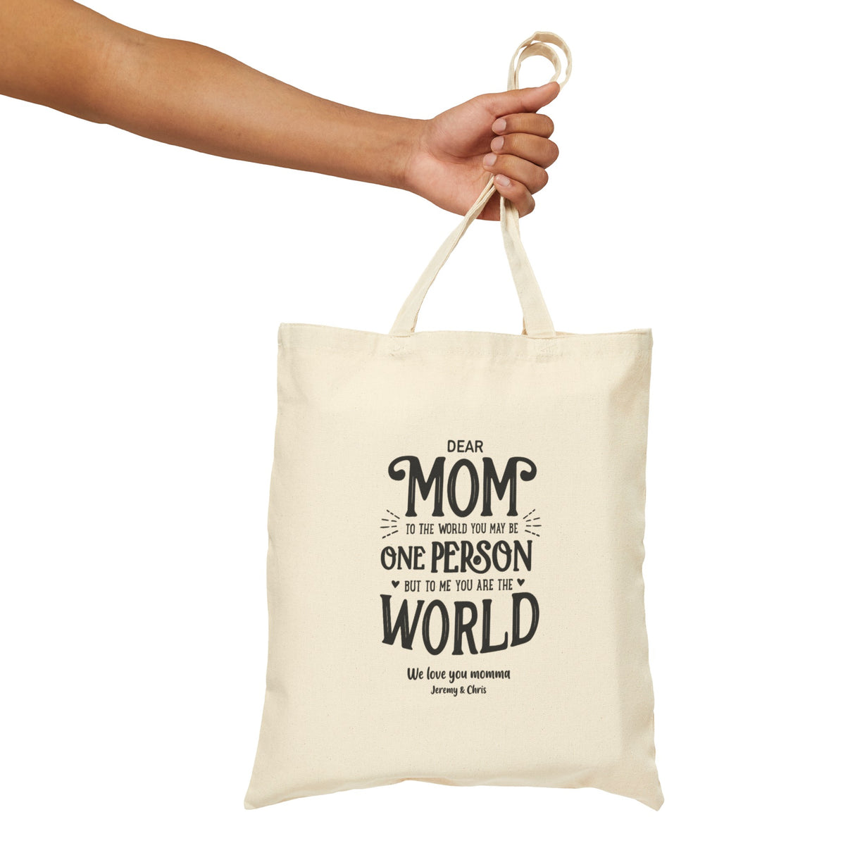 'Dear Mom' Personalized Tote Bag