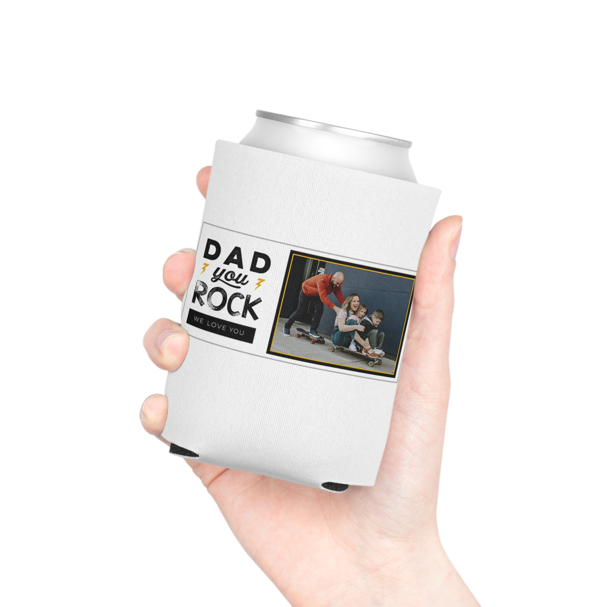 'Dad You Rock' Photo Can Cooler Sleeve