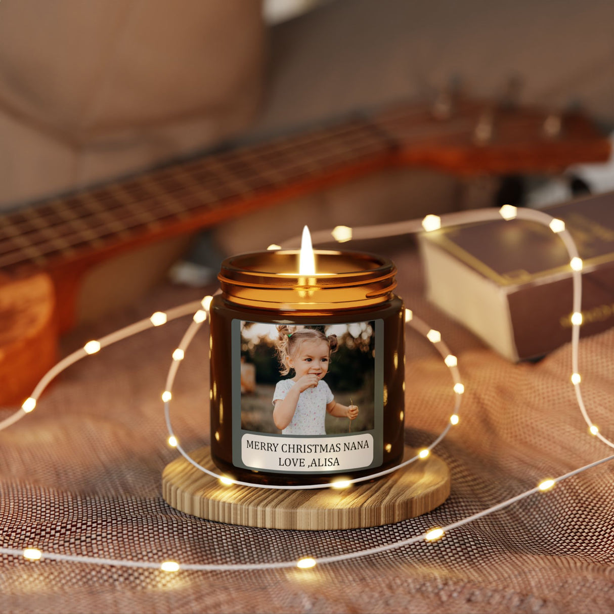 Picture Perfect Holiday Personalized Candle