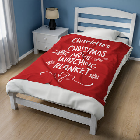 Personalized 'Christmas Movie Watching' Blanket