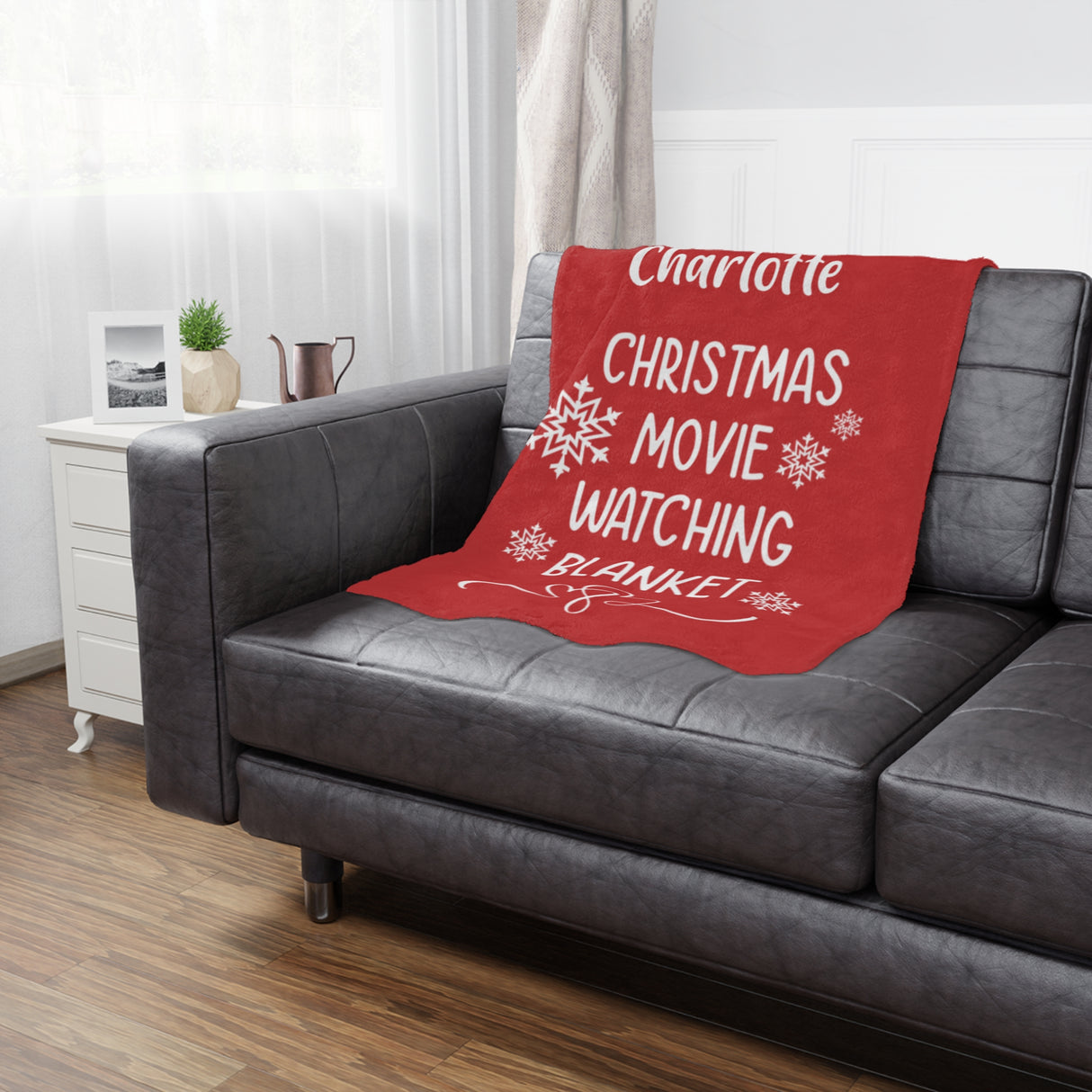 Personalized 'Christmas Movie Watching' Blanket