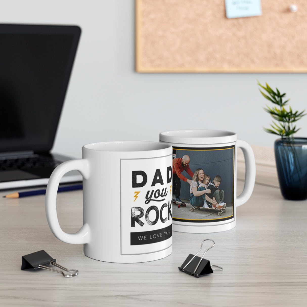 'Dad You Rock' Photo Coffee Mug