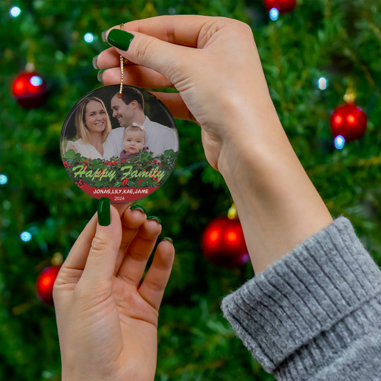 Personalized "Photo Upload" Family Ornament