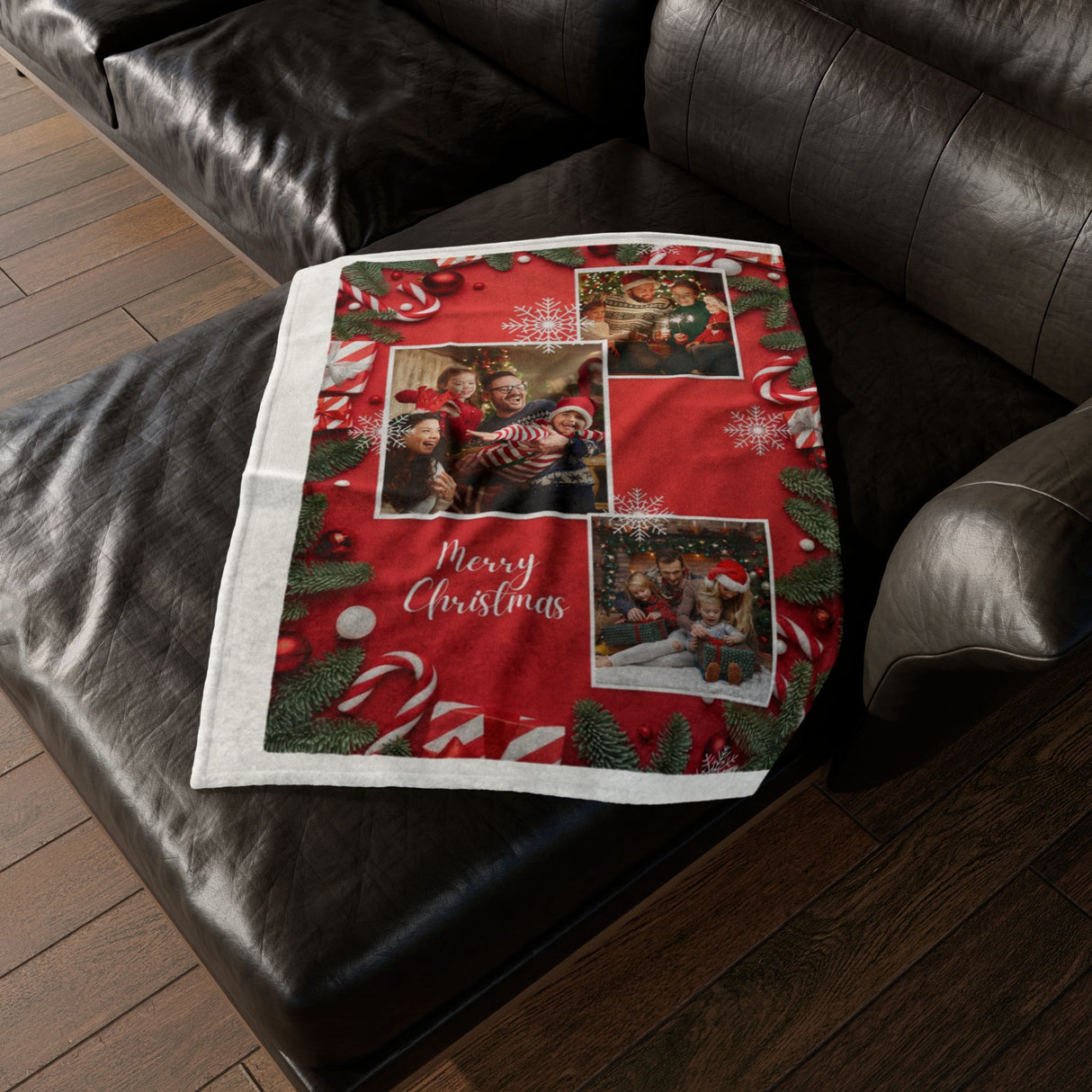 Merry Christmas (Multi Photo Upload) Blanket