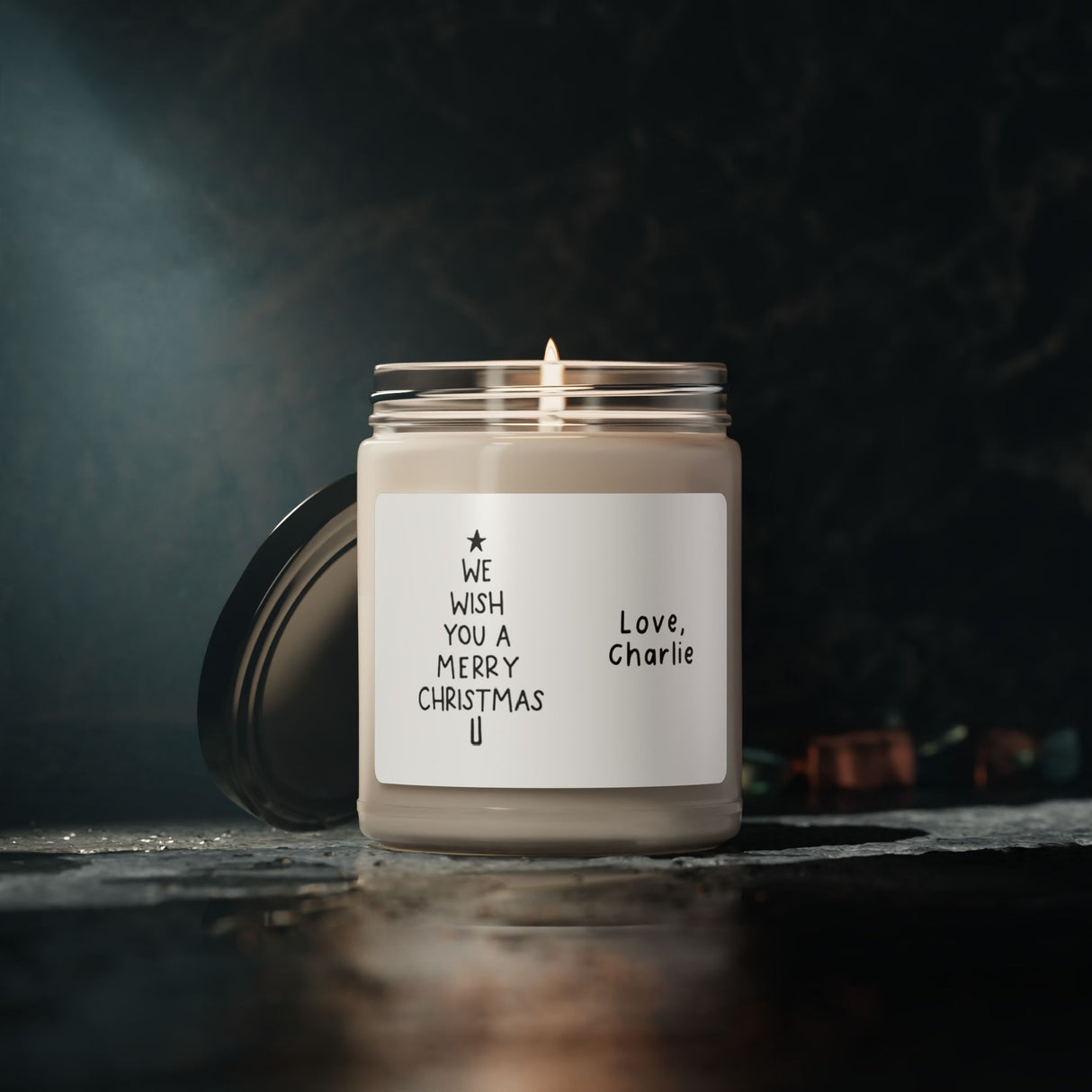 'We Wish You a Merry Christmas' Candle