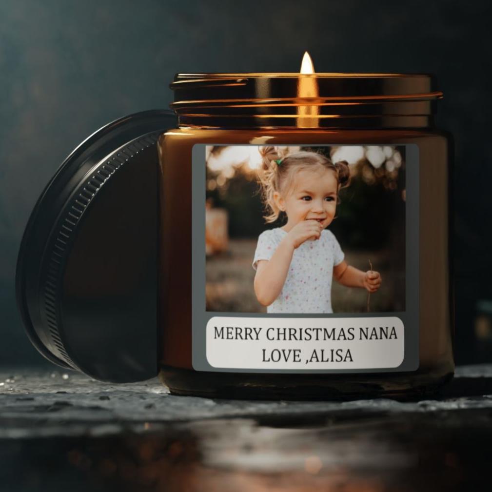 Picture Perfect Holiday Personalized Candle