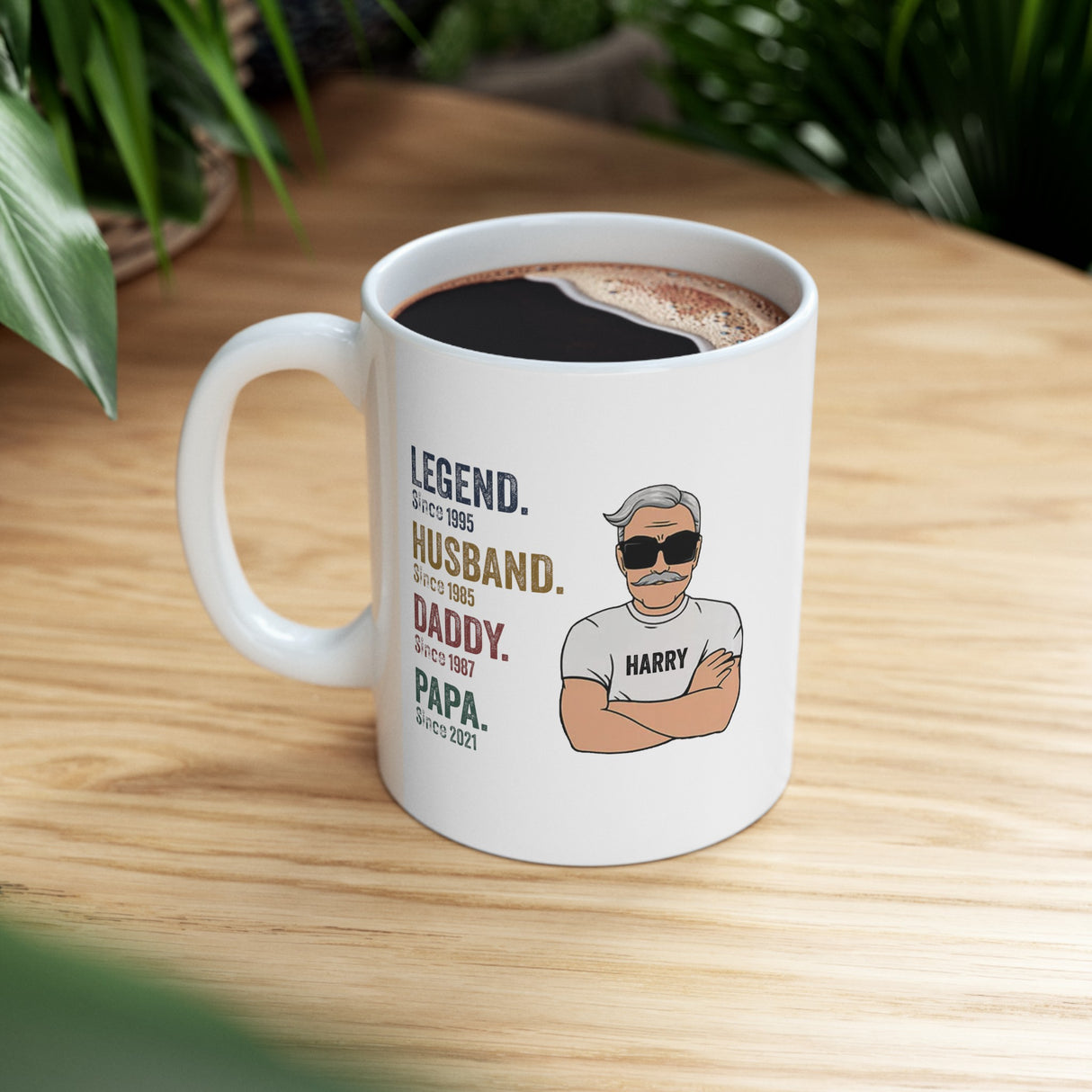 "Legend-Husband-Daddy-Papa" Personalized Coffee Mug