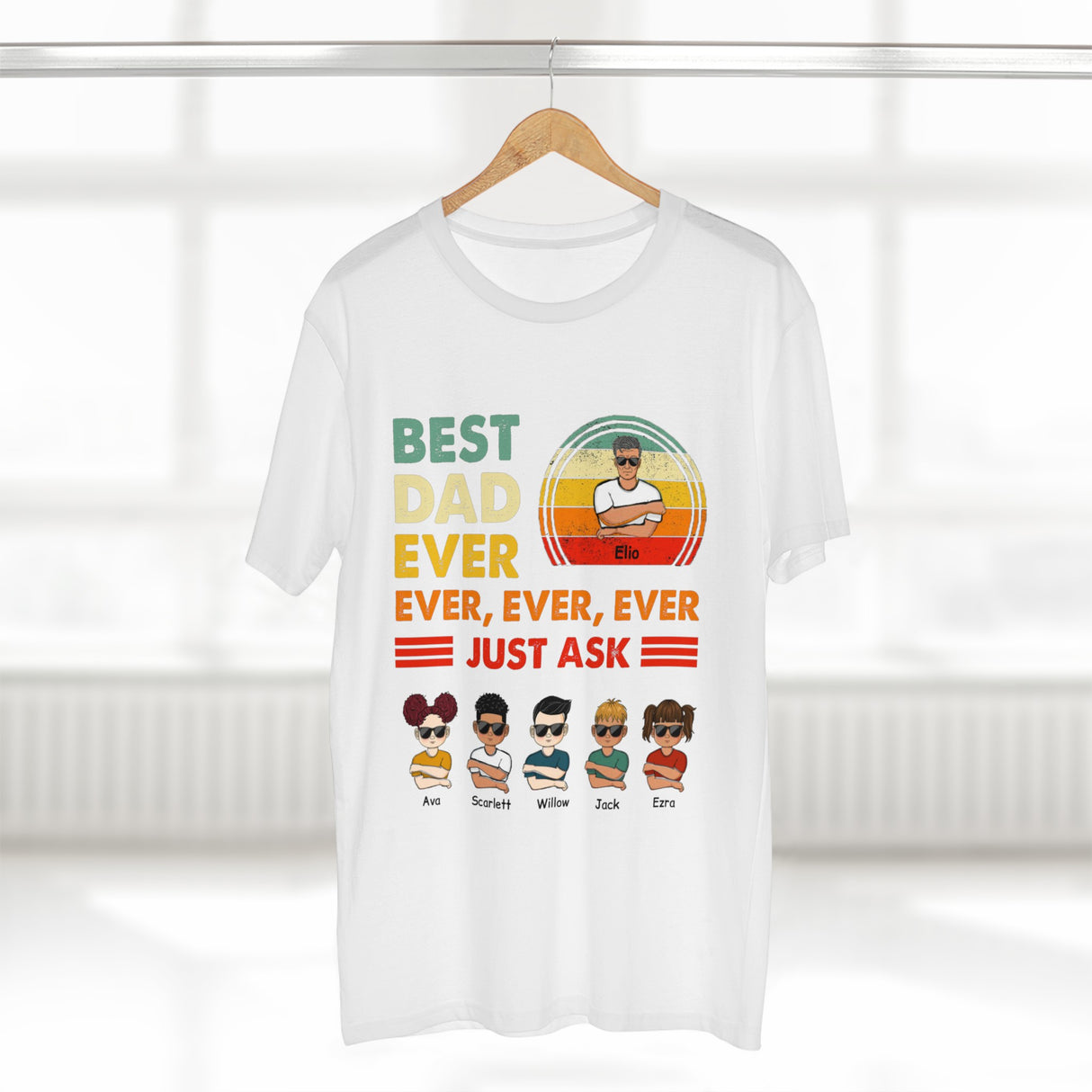 'Best Dad Ever' Personalized Family T-Shirt