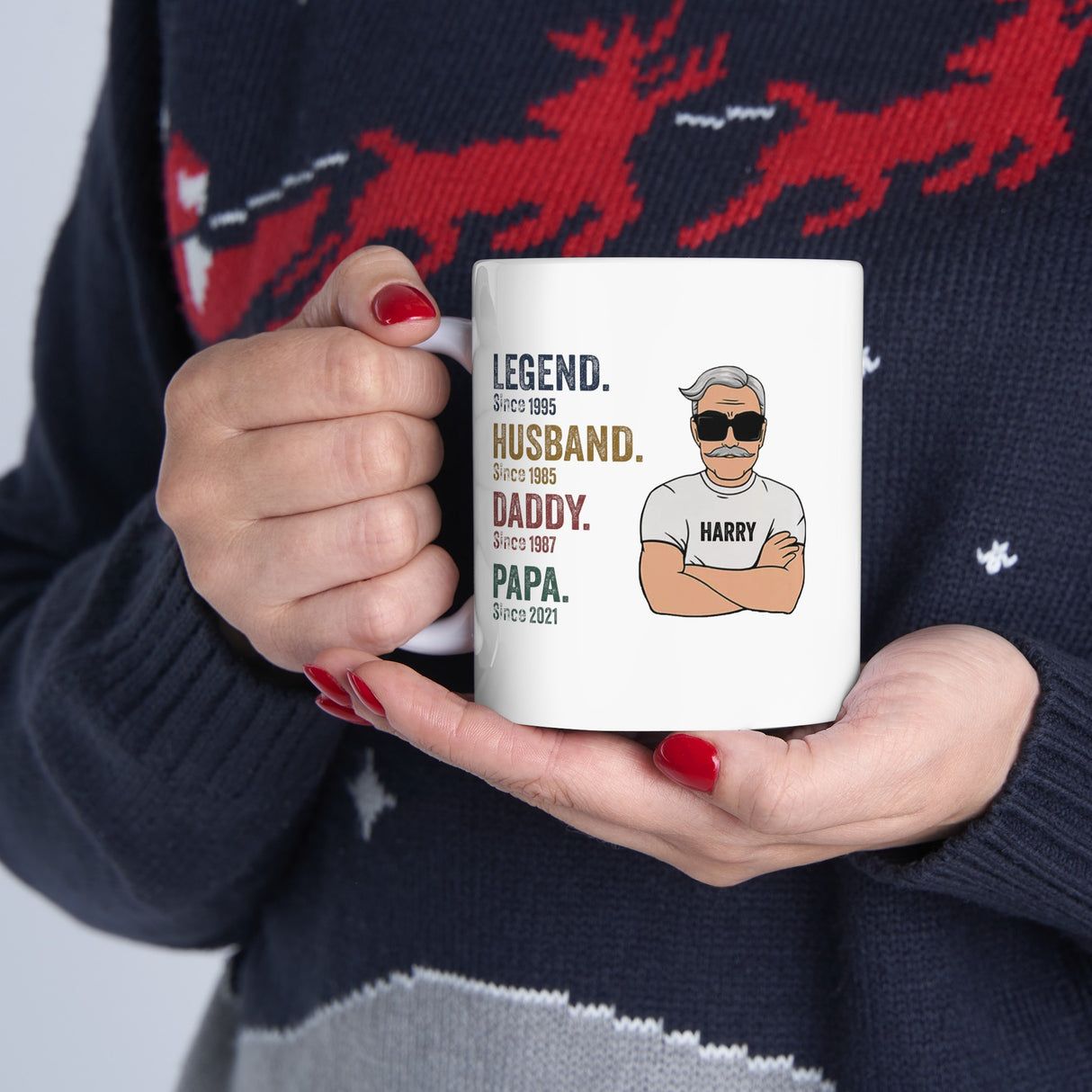 "Legend-Husband-Daddy-Papa" Personalized Coffee Mug