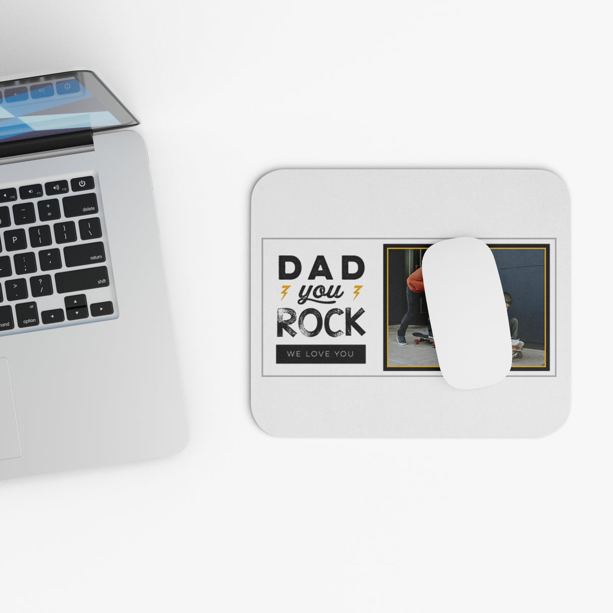 'Dad You Rock' Photo Mouse Pad