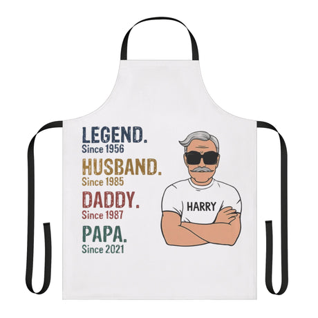 'Legend-Husband-Daddy-Papa' Personalized Kitchen Apron