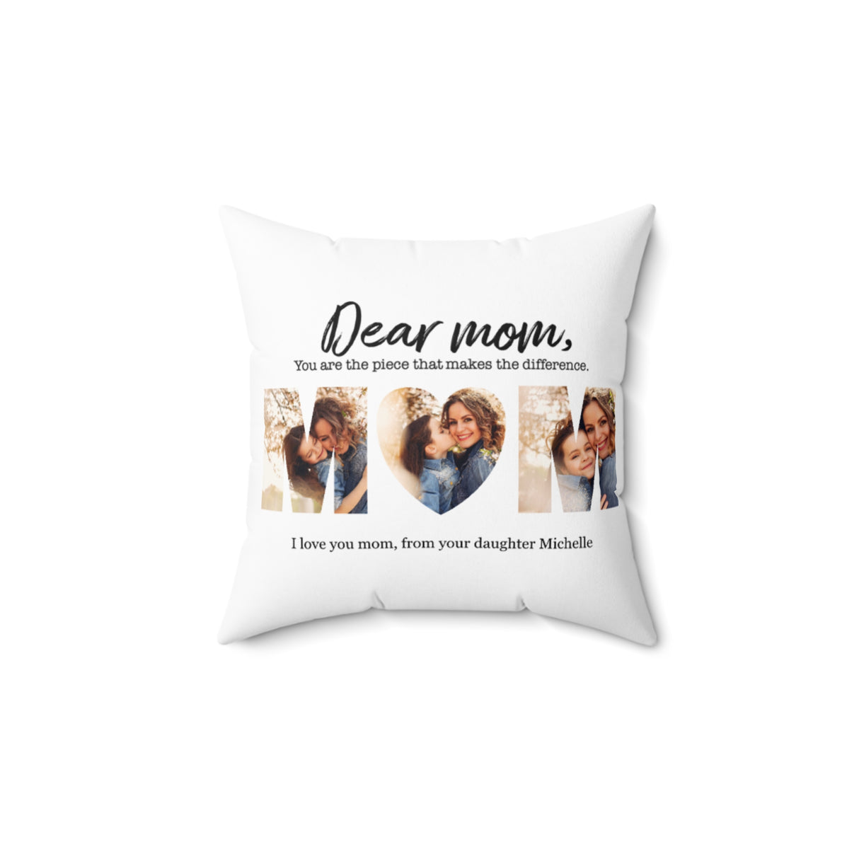 'Dear Mom' Personalized Pillow