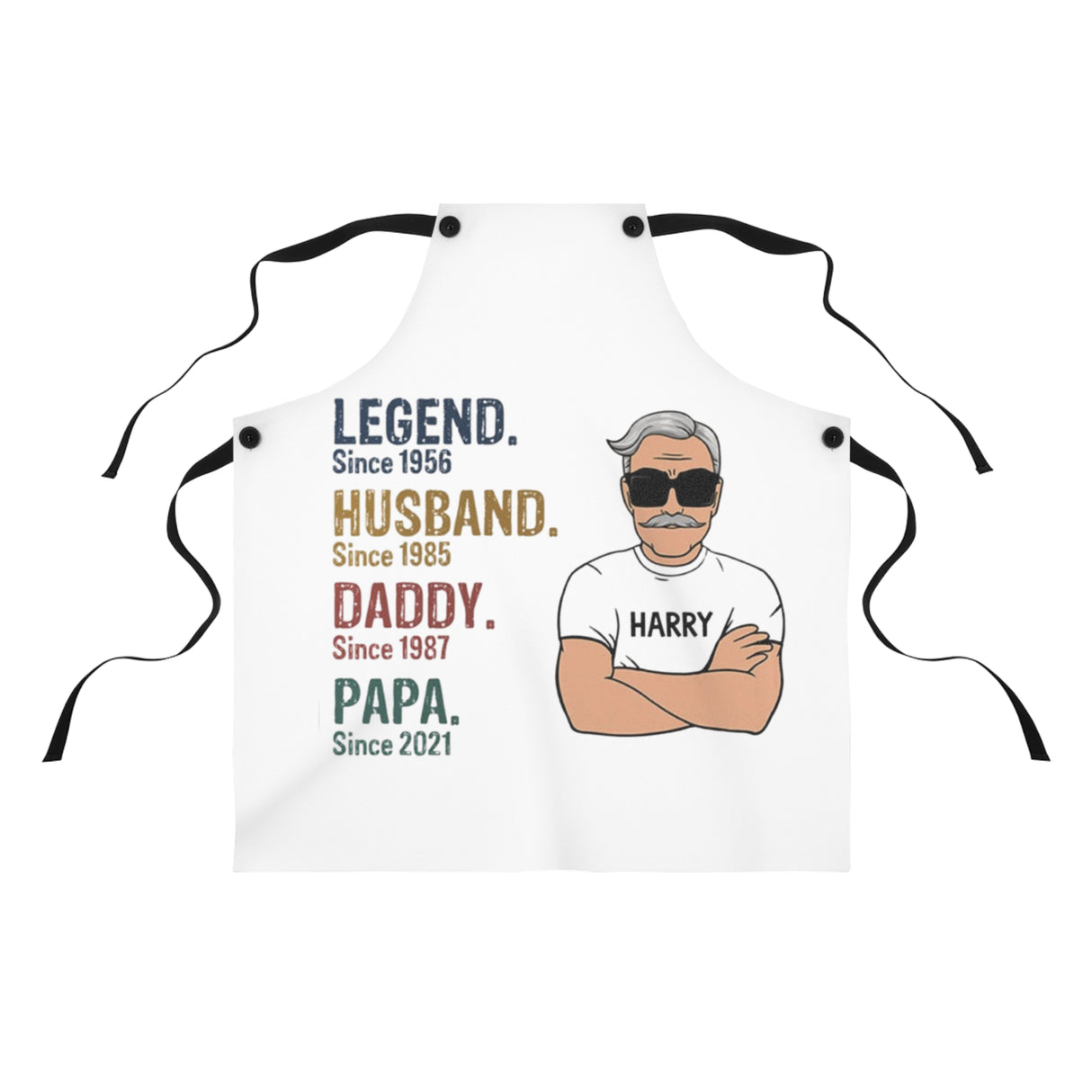 'Legend-Husband-Daddy-Papa' Personalized Kitchen Apron