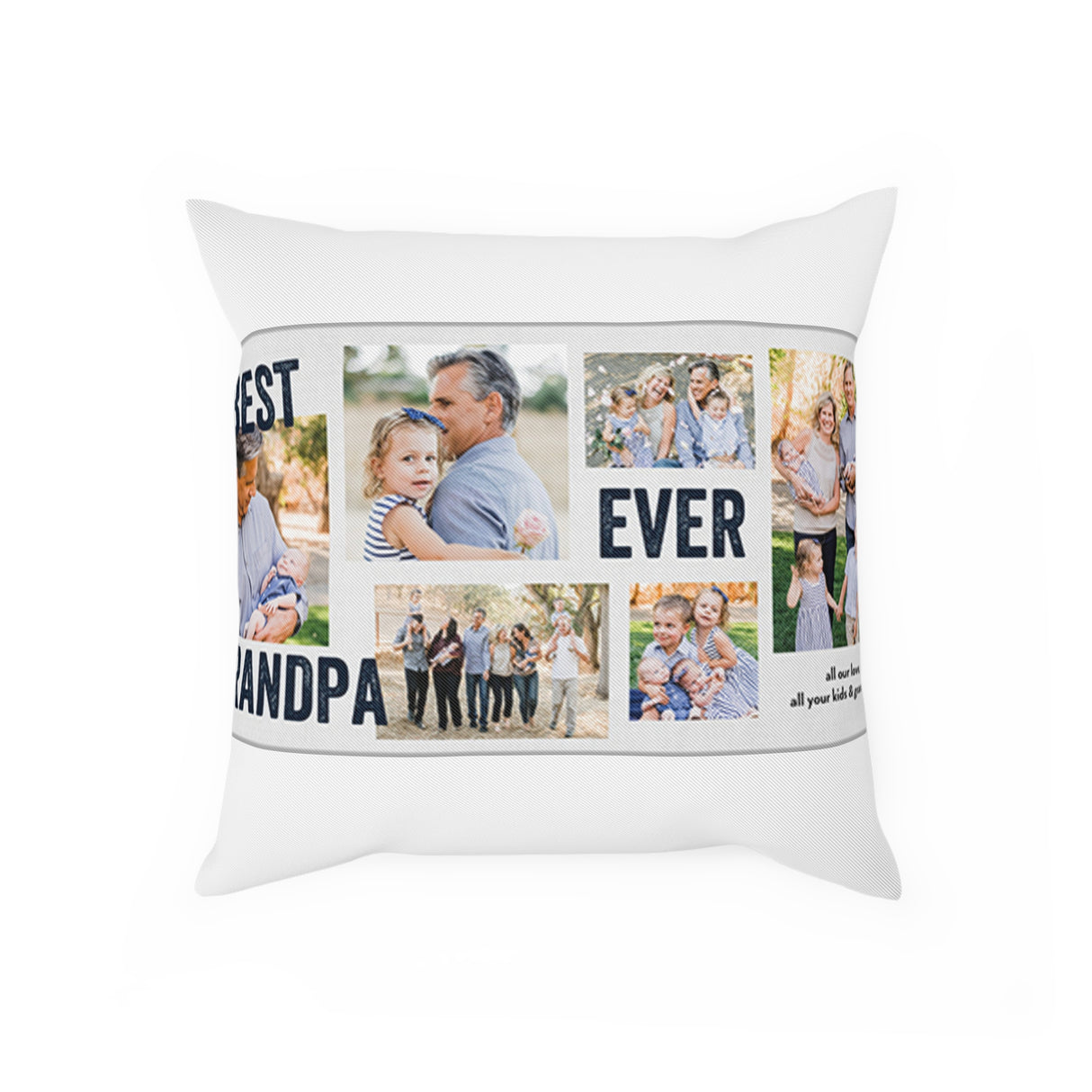 'Best Grandpa Ever' Multi-Photo Pillow