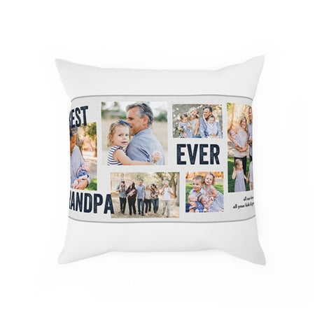 'Best Grandpa Ever' Multi-Photo Pillow