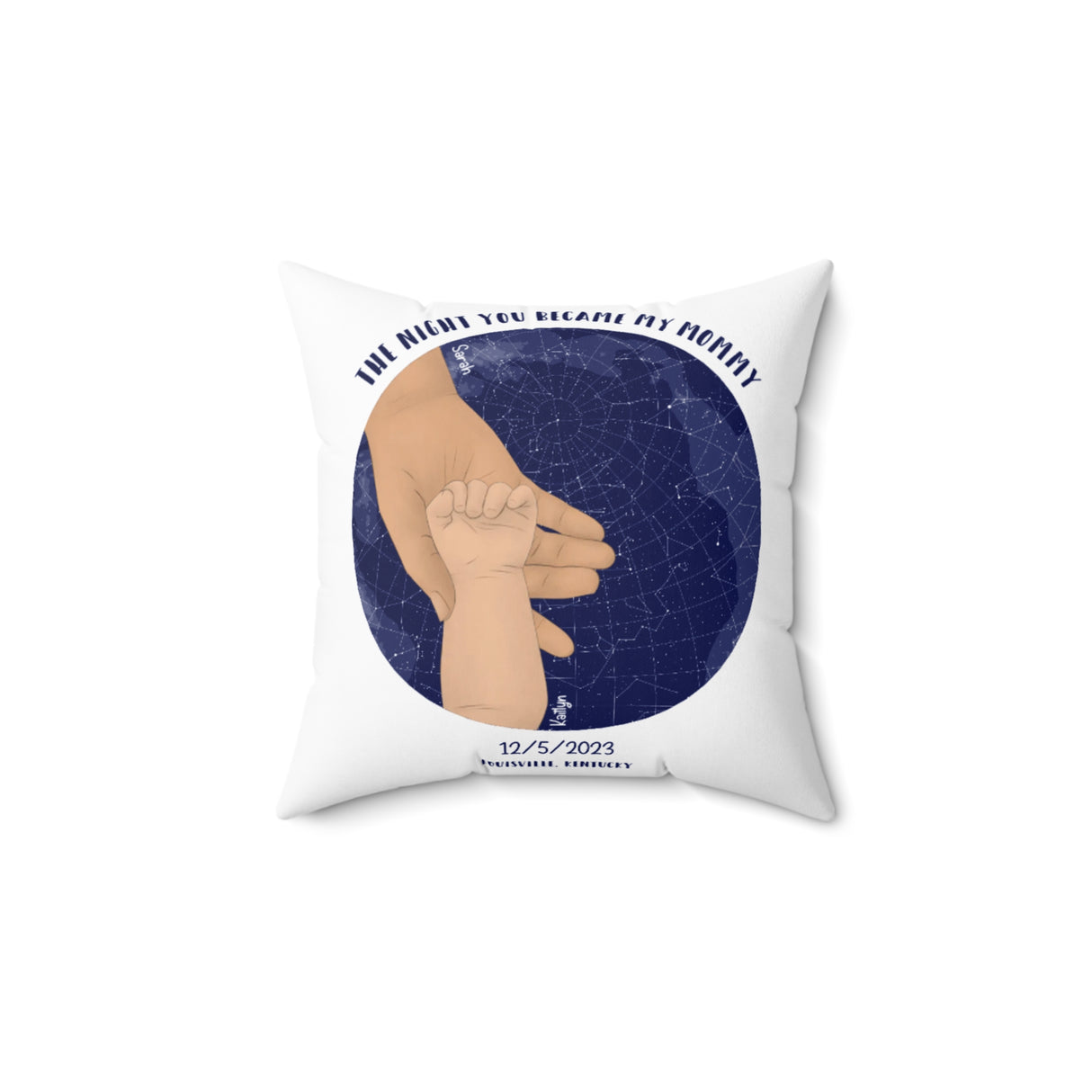 'The Night You Became My Mommy’ Personalized Pillow