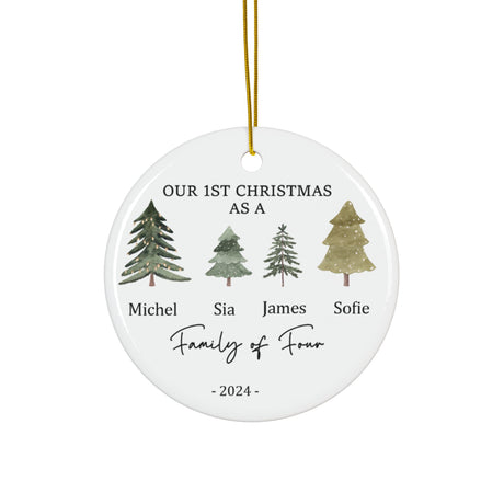 'Our 1st Christmas as a Family' Christmas Ornament