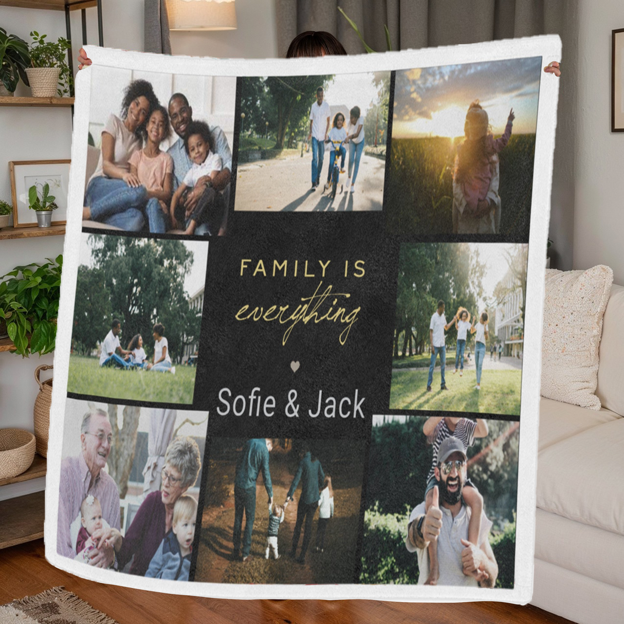 Family is Everything 'Photo Upload' Blanket