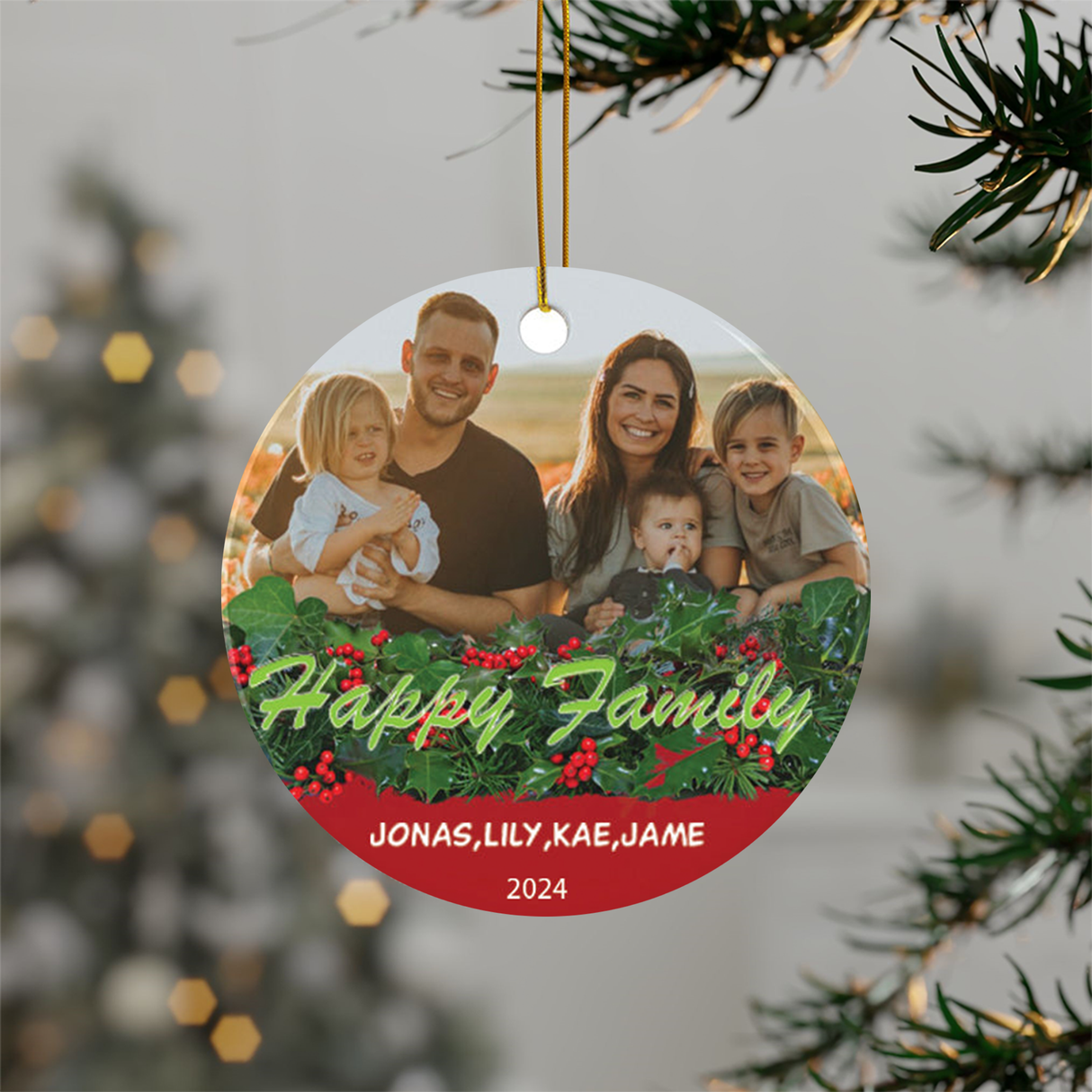 Personalized "Photo Upload" Family Ornament