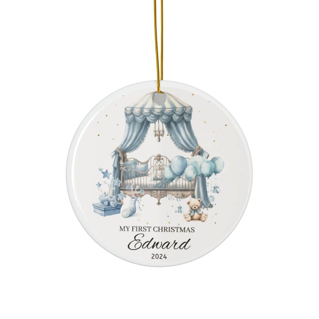 'My 1st Christmas' Ornament - Boy