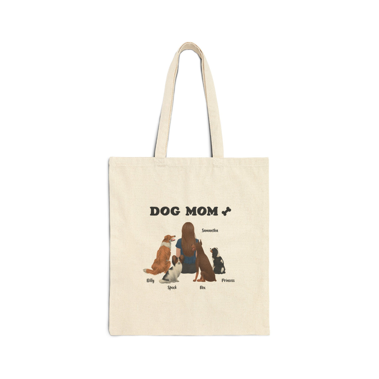 'Dog Mom’ Personalized Tote Bag