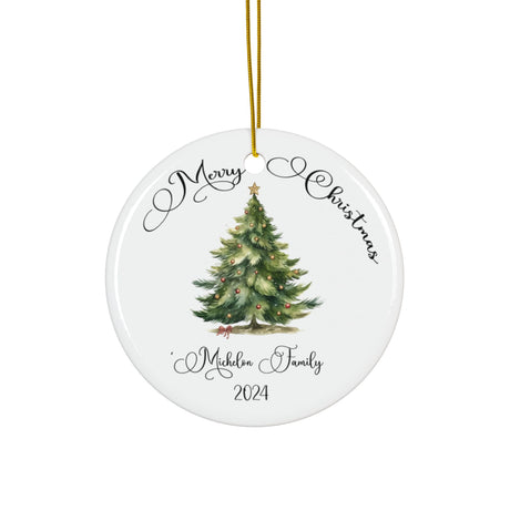 Christmas Tree Family Name Ornament