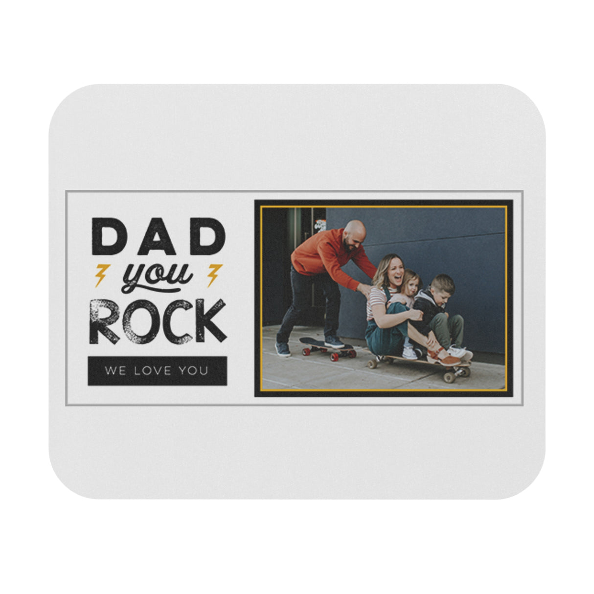 'Dad You Rock' Photo Mouse Pad