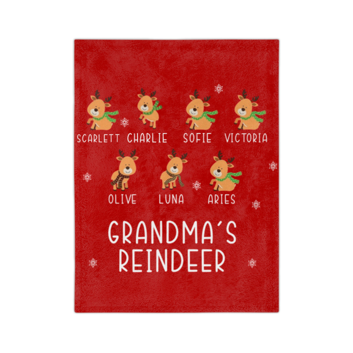 'Grandma's Reindeer' Blanket