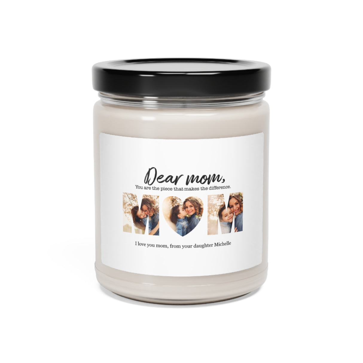 'Dear Mom’ Photo Upload Candle