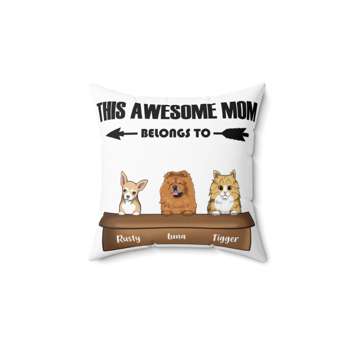 'Awesome Pet Mom’ Personalized Pillow