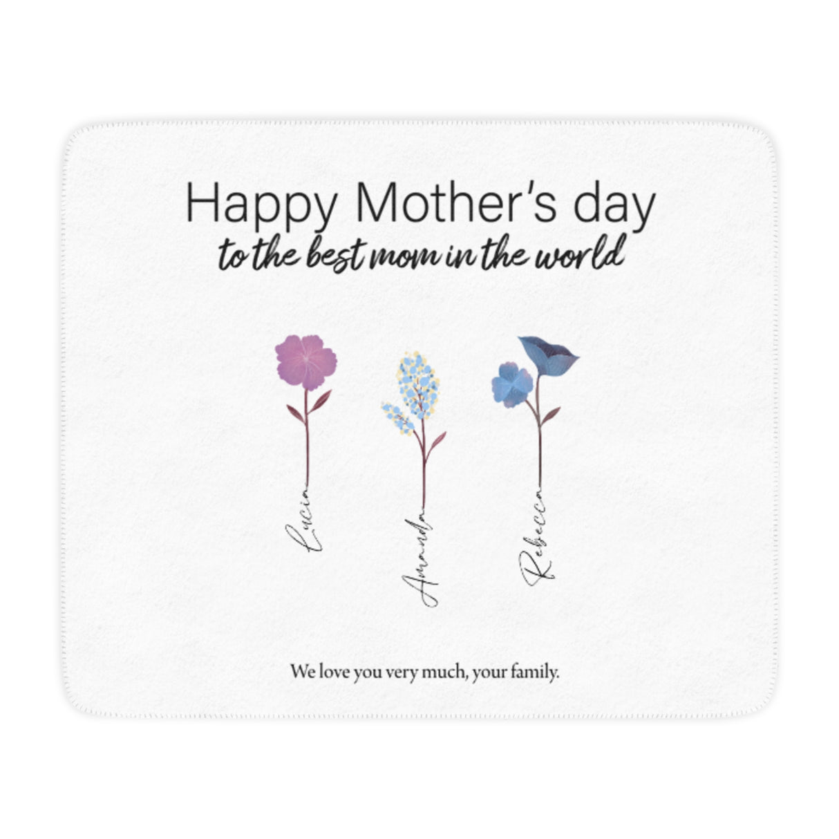 'Happy Mothers Day’ Personalized Blanket