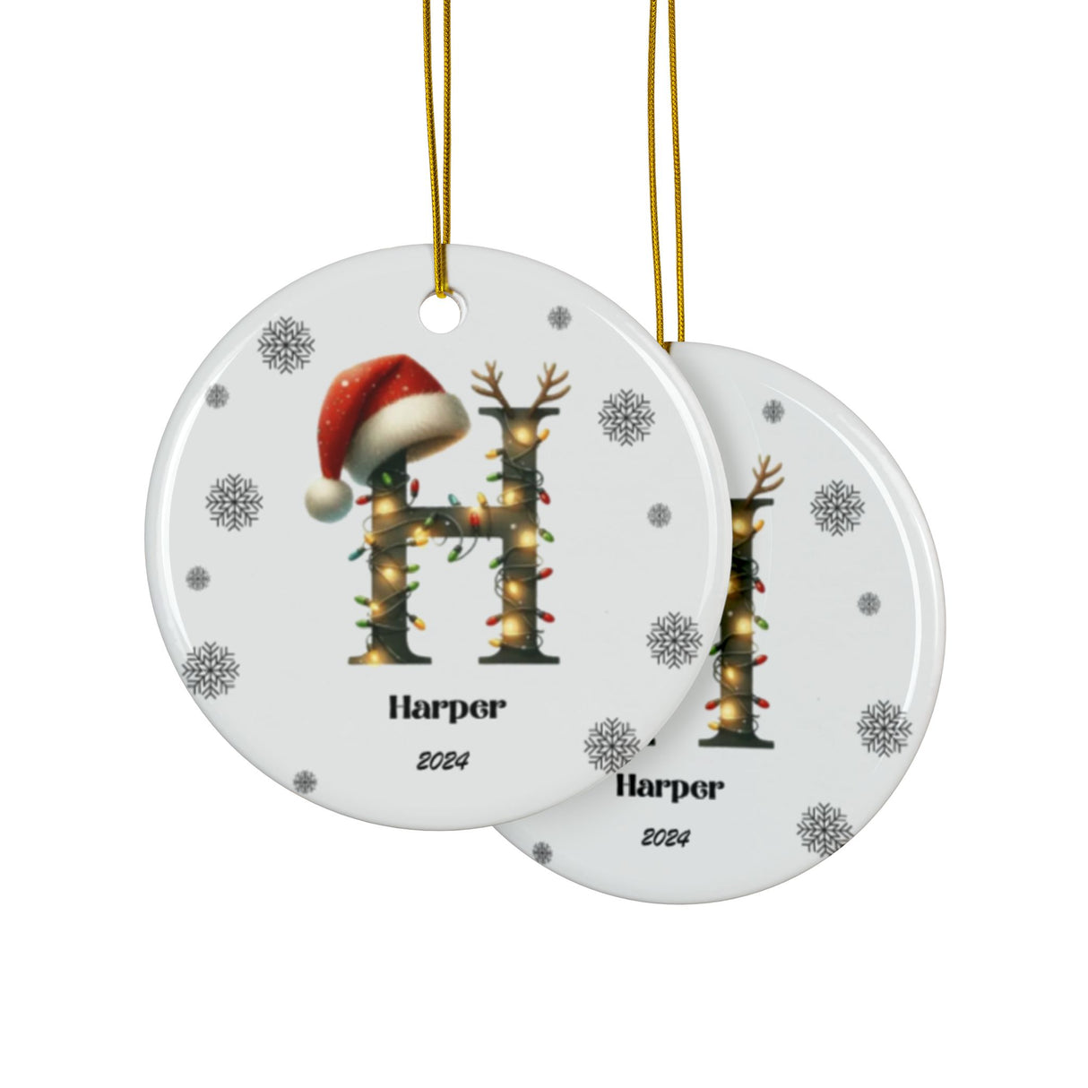 Signature Letter Name Ornament