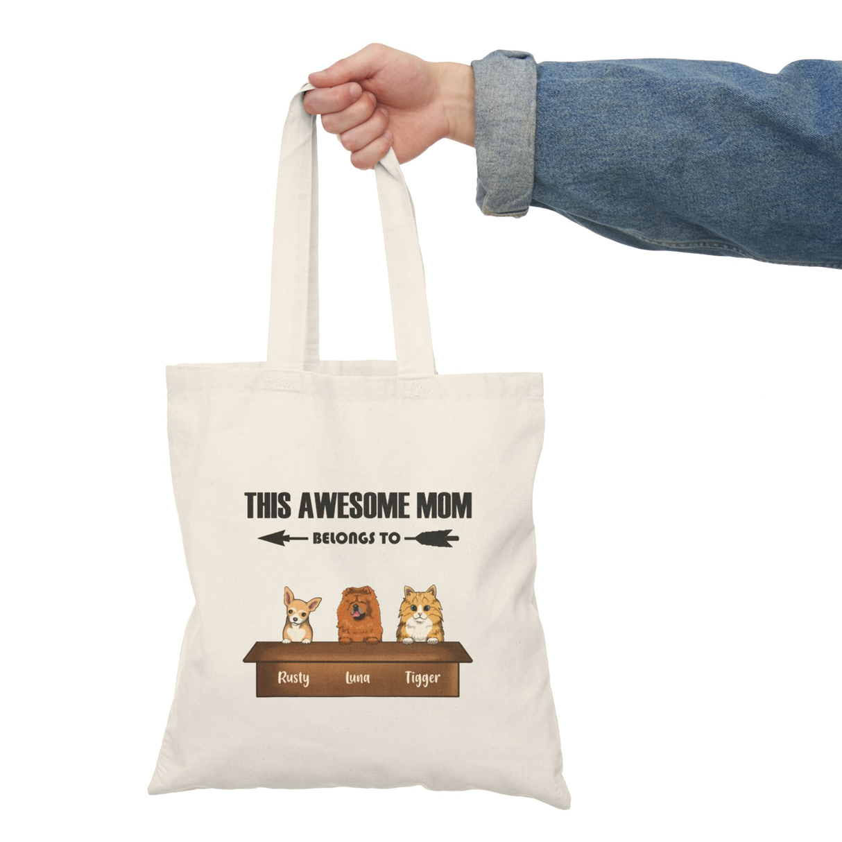 'Pet Mom’ Personalized Tote Bag