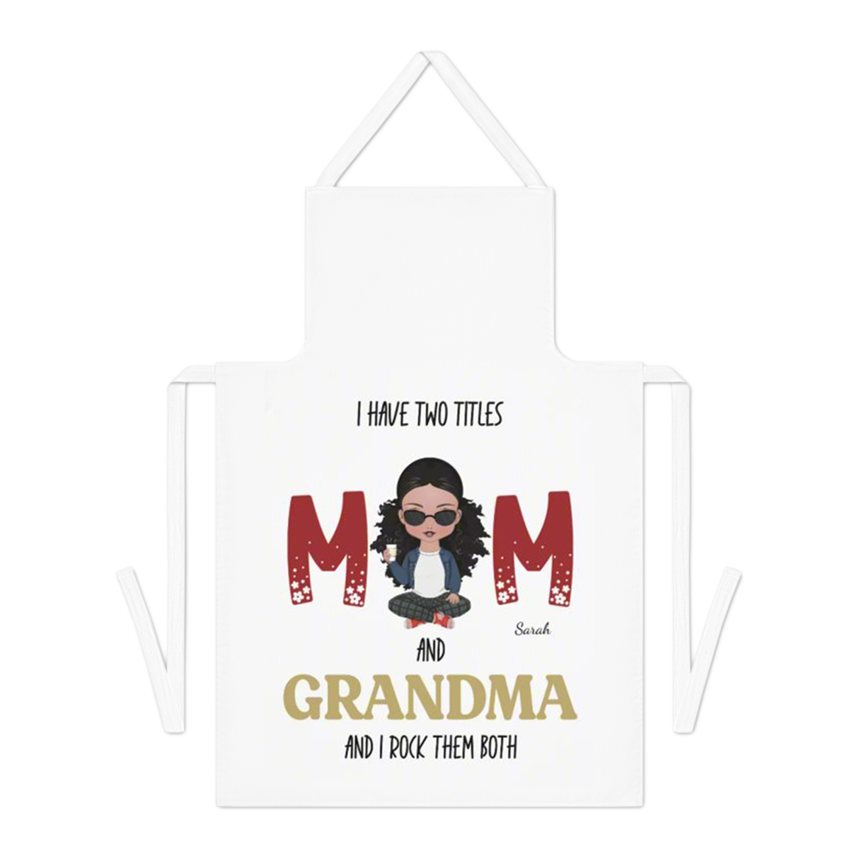 Personlized 'Two Titles’ Mom's Apron