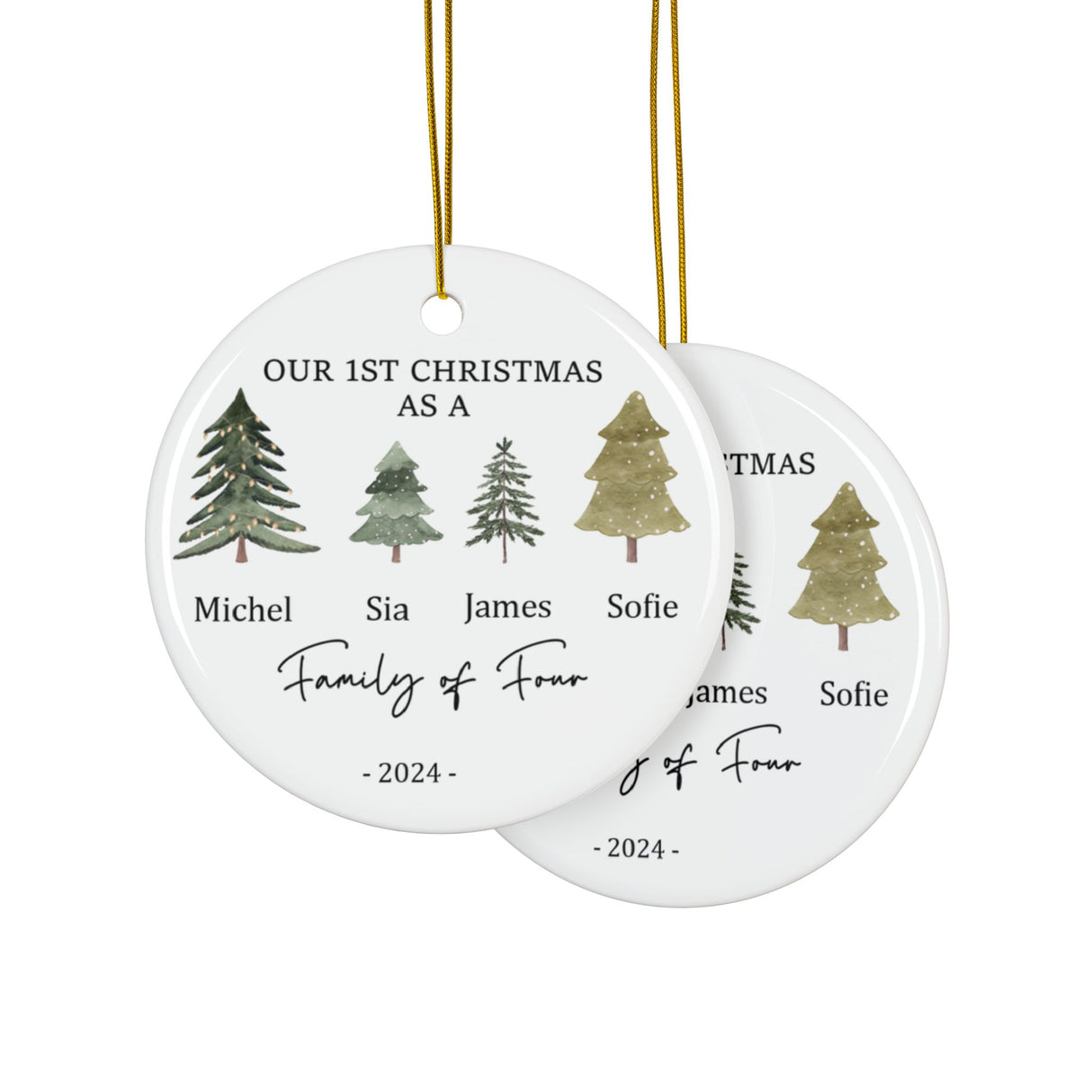 'Our 1st Christmas as a Family' Christmas Ornament