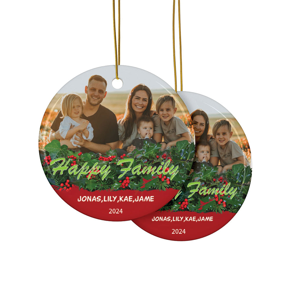 Personalized "Photo Upload" Family Ornament