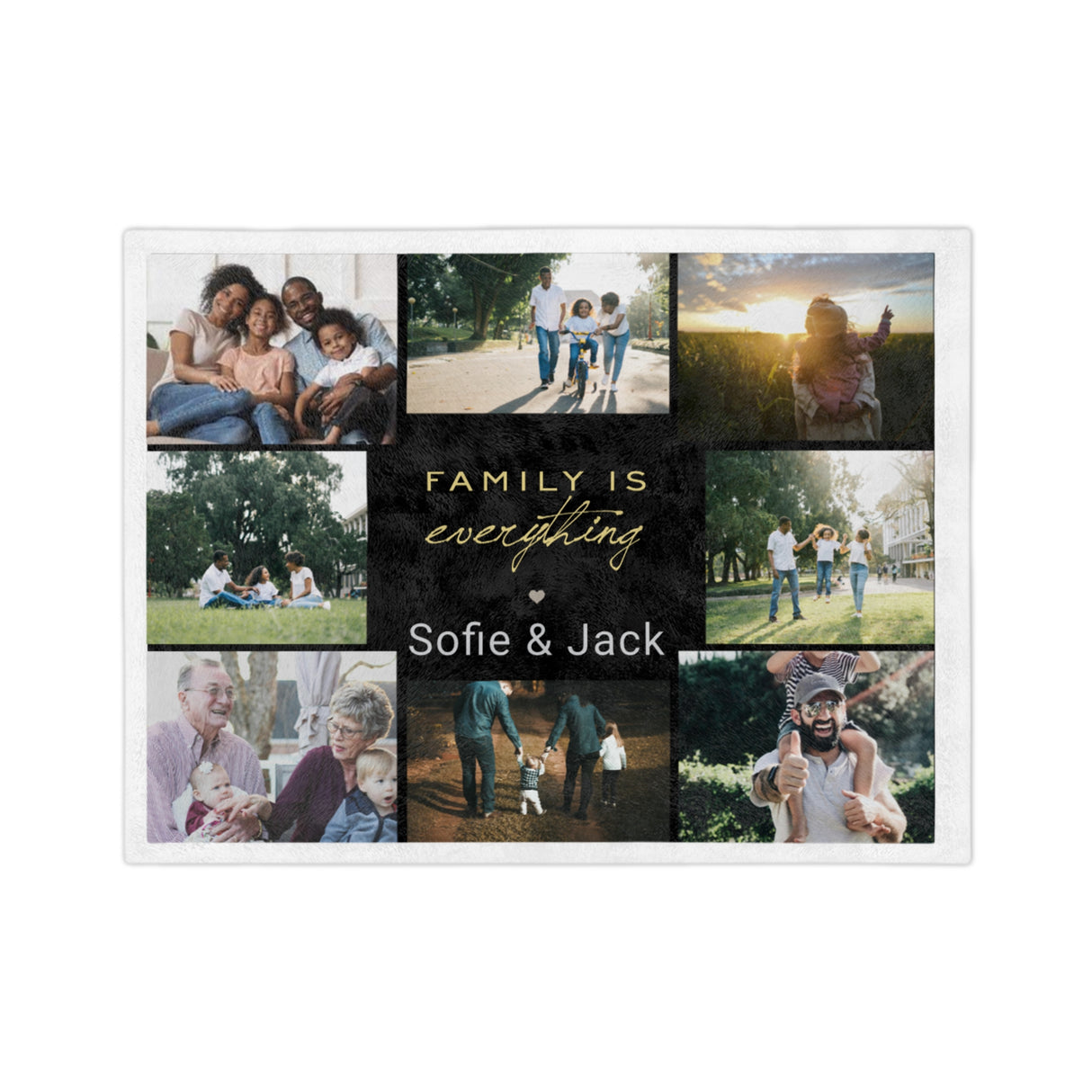 Family is Everything 'Photo Upload' Blanket