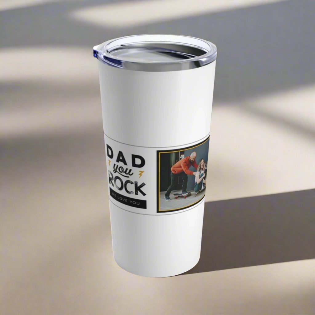 'Dad You Rock' Photo Tumbler