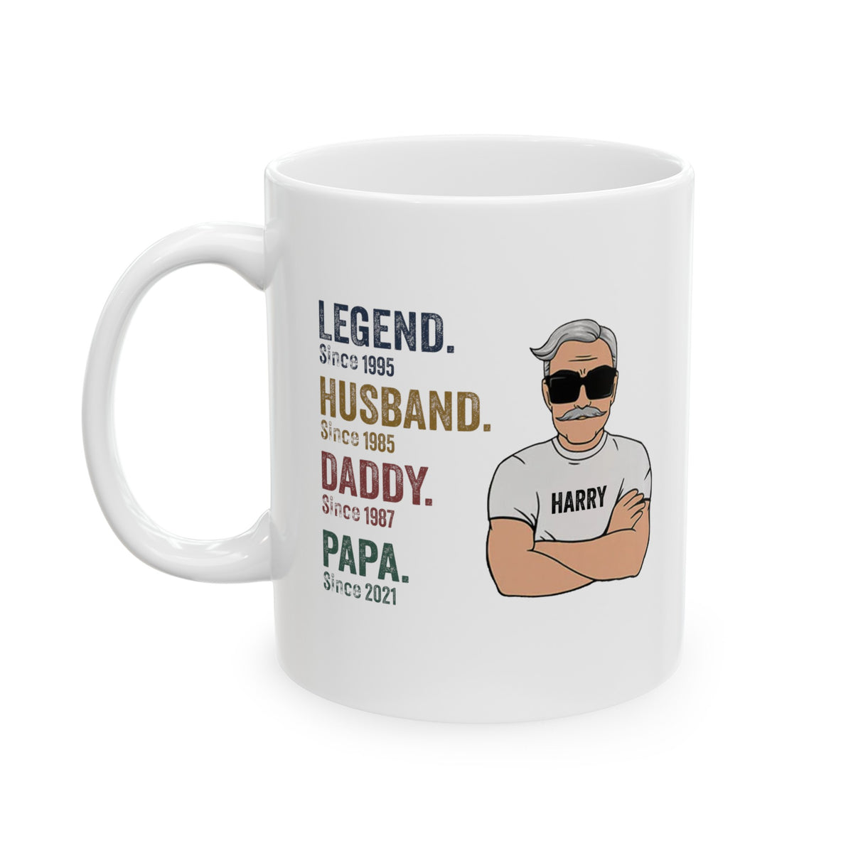 "Legend-Husband-Daddy-Papa" Personalized Coffee Mug