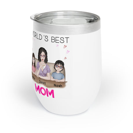 'World's Best Mom’ Personalized Wine Tumbler