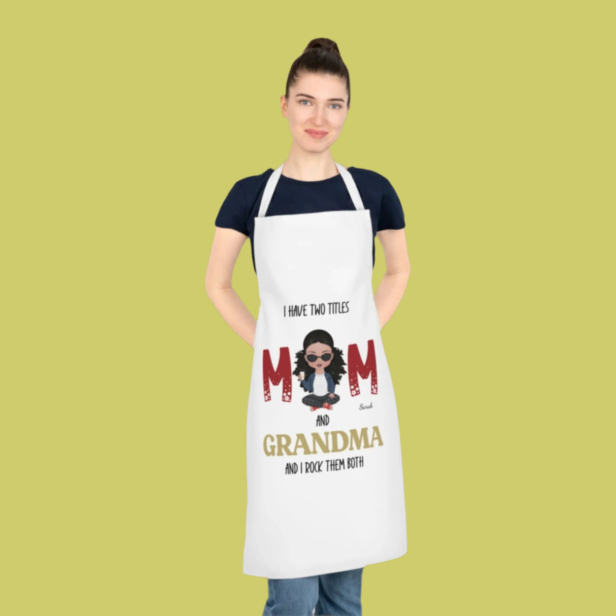 Personlized 'Two Titles’ Mom's Apron