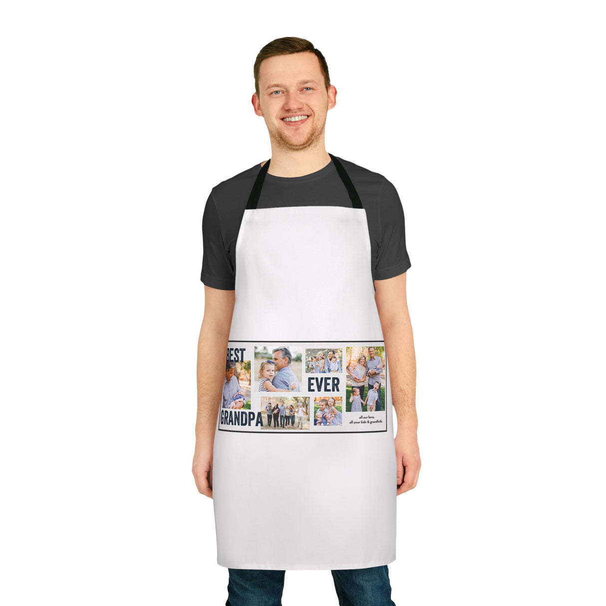 Best Grandpa Ever Apron, 5-Color Straps (AOP)