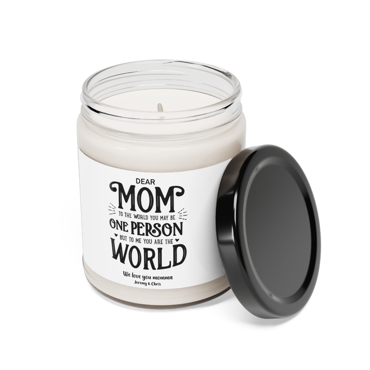 'Dear Mom' Personalized Candle