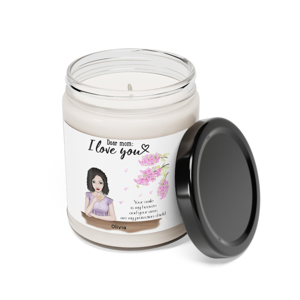 'I Love You Mom’ Personalized Candle