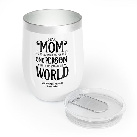 'Dear Mom’ Personalized Wine Tumbler