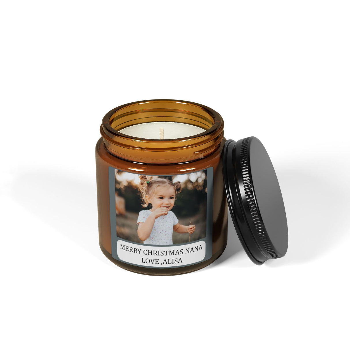 Picture Perfect Holiday Personalized Candle