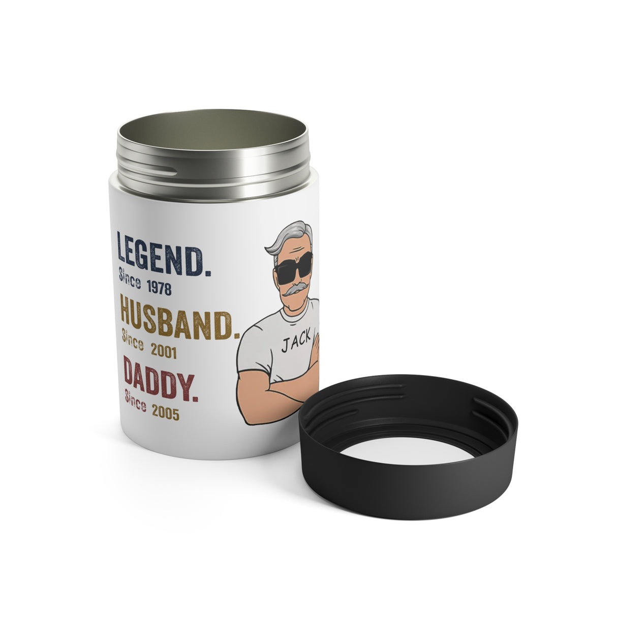 "Legend-Husband-Daddy" Personalized Can Cooler